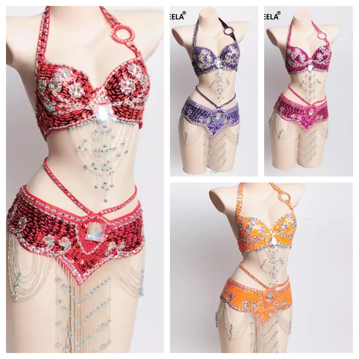 

Customized New Belly Dance Competition Opening Dance Costume Women's Large Belly Dance Set Nightclub Sexy Performance Dress