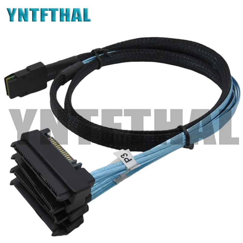 Internal SAS Cable SFF-8087 To 4 SFF -8482  4PIN 15Pin  Hard Data 1M/100CM