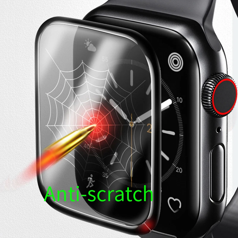 Pffee Protector Film For Apple Watch Ultra 49mm 44mm 45mm 40mm 41mm 42mm 38mm 9D Screen Protectors For iwatch 8 7 SE 6 5 4 3 2 1