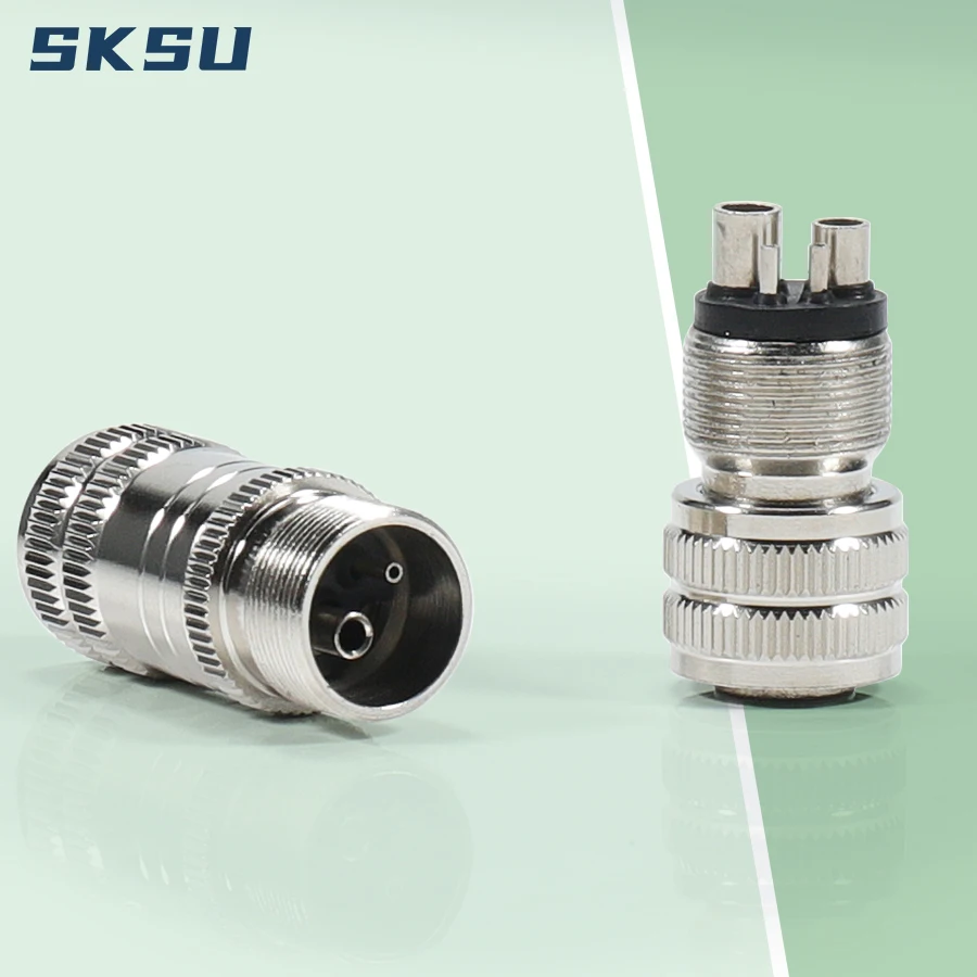 2Hole to 4Hole / 4Hole to 2Hole Dental Handpiece Hose Adapter Stainless Steel Handpiece Tube Convert Connector Dentist Part