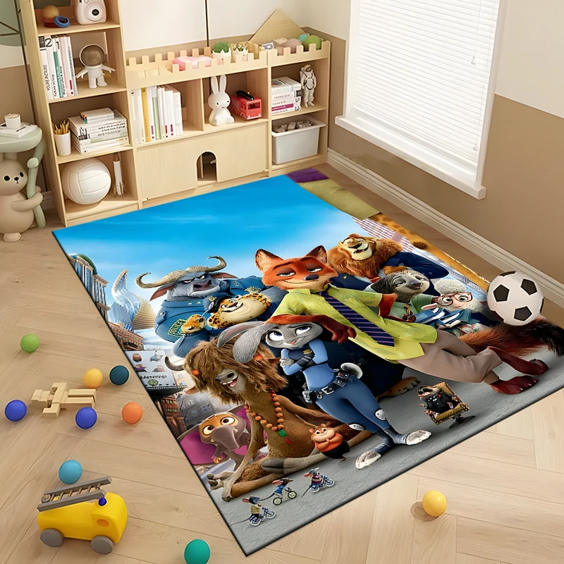 15 Size Disney Zootropolis Pattern Rug Carpet for Living Room Bathroom Mat Creative Doormat Carpet for Bedroom Home Decor