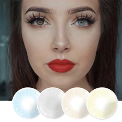 Visual Click Natural Eye Color Lens Queen Gray Colored Contact Lenses Ochre Color Contacts For Eyes Cosmetic Lenses Eye Contacts