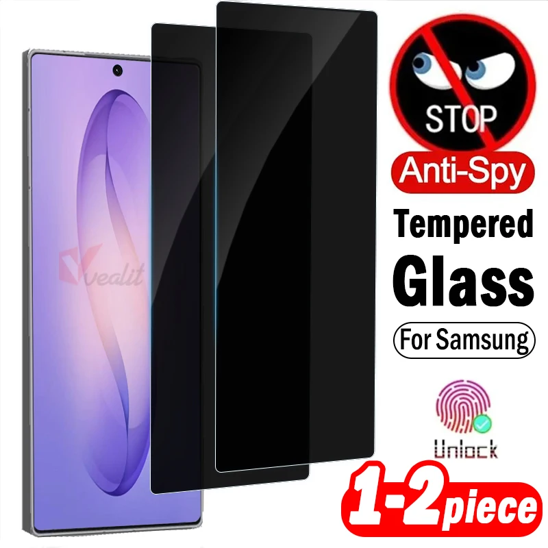 

Privacy Tempered Glass for Samsung Galaxy S26 S25 S24 Ultra Unlock Screen Protector for Samsung S26+ S26 Edge Anti Spy Film