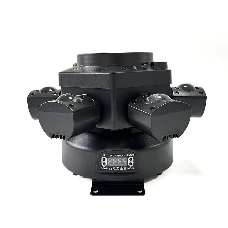NIEUWE 6-koppige Moving Head Lichtbundel Laser Strobe Effect DMX Stageverlichting Volledige Kleur LED Lichtbundel Roterende DJ Disco Party Bars - afbeelding 2