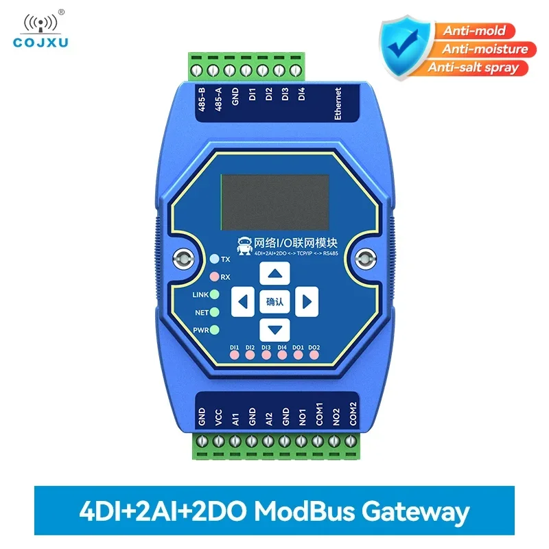 Wielokanałowa kontrola akwizycji analogowej i cyfrowej Seria COJXU ME31 DI AI DO AO RJ45 RS485 Modbus TCP/IP do RTU