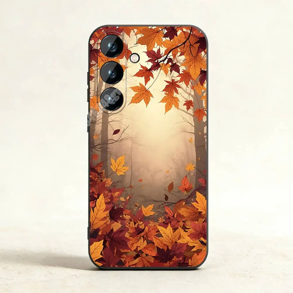 Maple Leaves Fall Season Phone Case for Samsung Galaxy A10 11 12 A20 21 22 S E A70 71 72 73 Shockproof Bumper