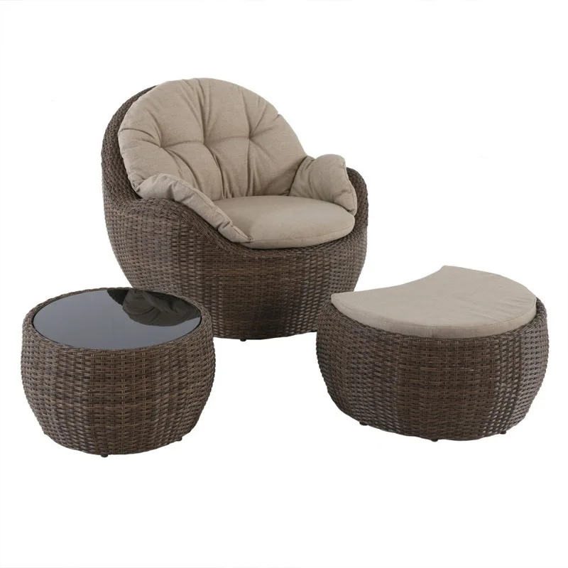 

Outdoor rattan chair backrest balcony courtyard leisure outdoor rain and sun protection