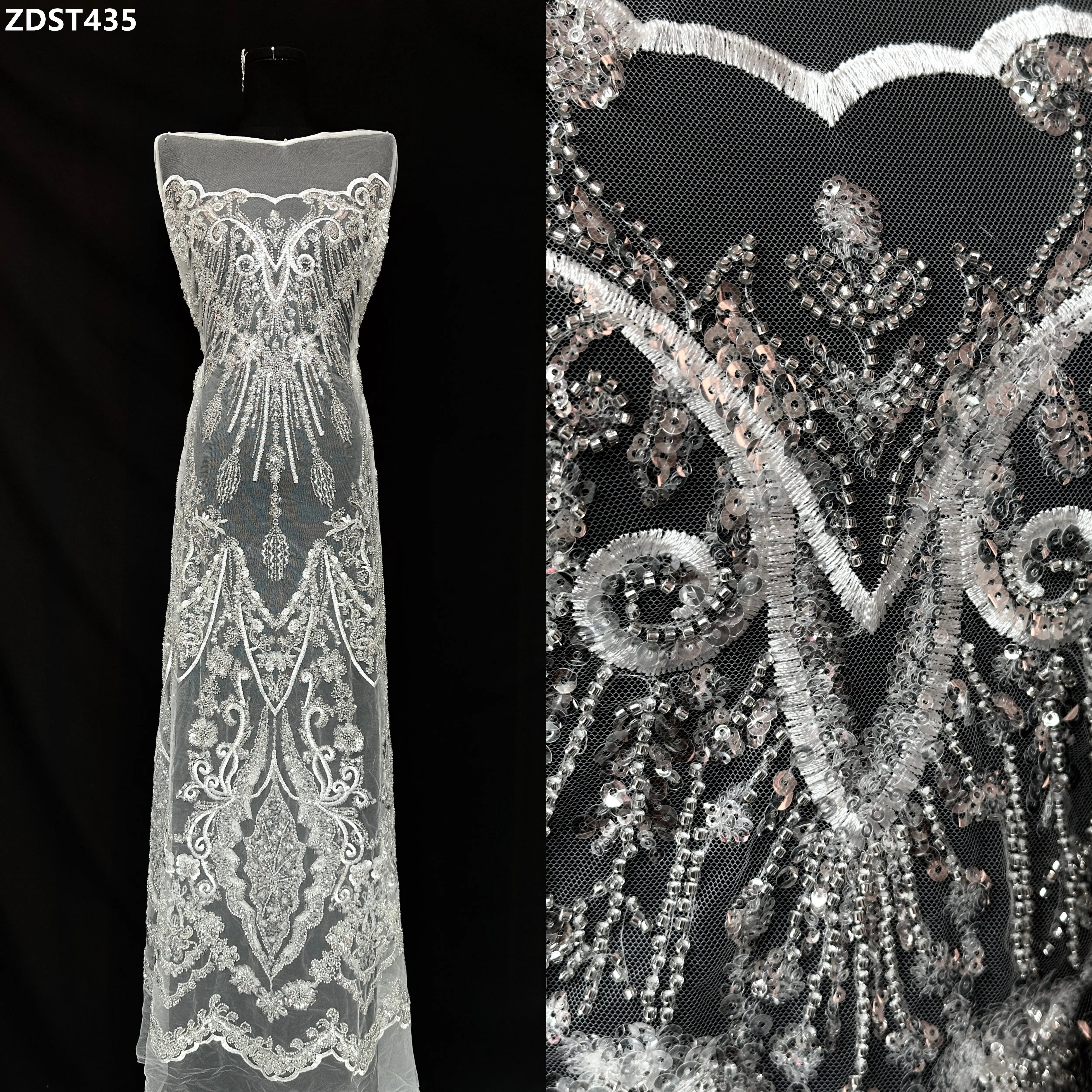 

African Groom High-Quality Lace Fabric 2026 Sequins for Nigerian Wedding Dresses French Party Gowns Sewing