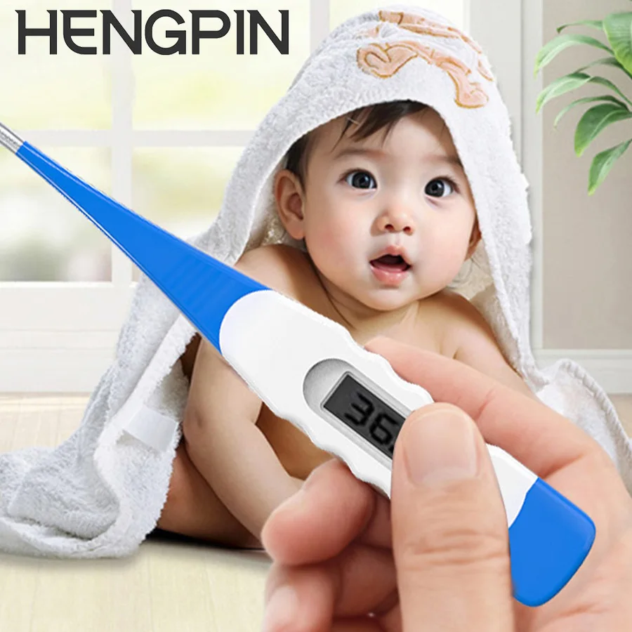 

HENGPIN 1pc Thermometer Electronic Hard Head Oral Armpit Temperature Measurement Household Adults Thermometers