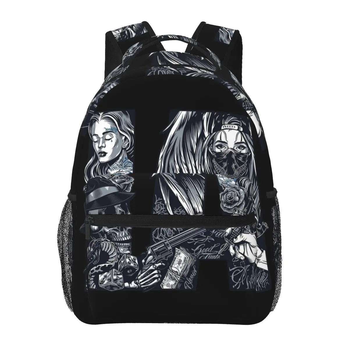 L.A Gangsta Girl Backpacks Boys Girls Bookbag Students School Bags Cartoon Travel Rucksack Shoulder Bag Large Capacity