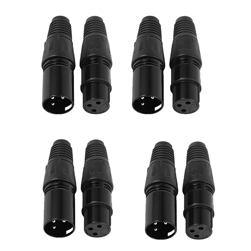 

ZIZI 80Pcs 3Pin Xlr Male To Female Microphone Extension Cable Microphone Cables Plug Audio Socket Mic Audio Connector Adapter