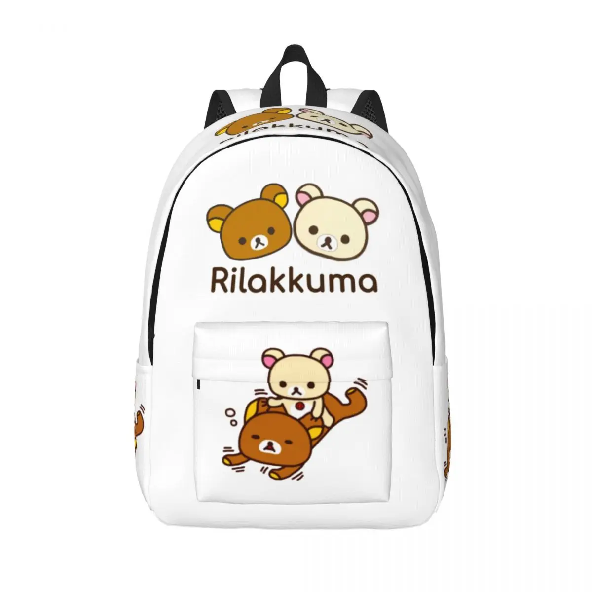 Rilakkuma And Korilakkuma Backpack for Men Women Fashion High School Business Daypack funny bear Laptop Canvas Bags Gift