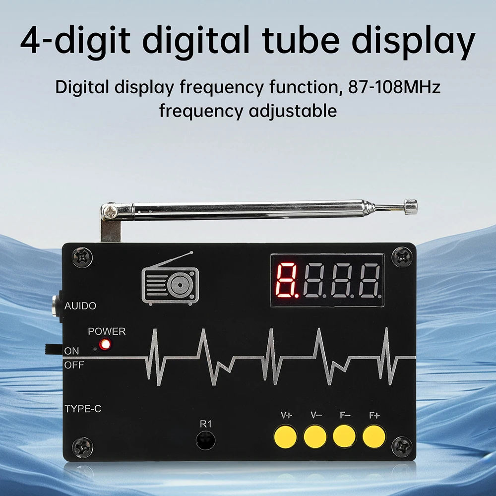 87-108MHz DC 5V RDA5807M Radio Kit FM Electronic Fabrication Full Frequency Soldering Assembly DIY Loose Parts Type C