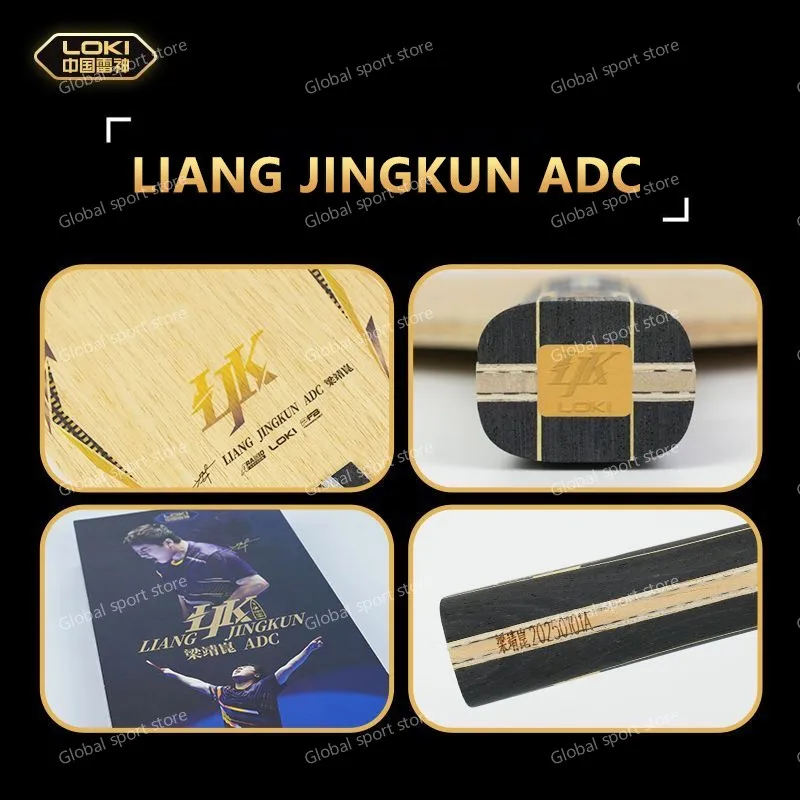Originele LOKI Liang Jingkun ADC Speciale Tafeltennis Blade Carbon 5 Hout + 2 ARAMID CARBON Ping Pong Racket Arc & Fast Attack