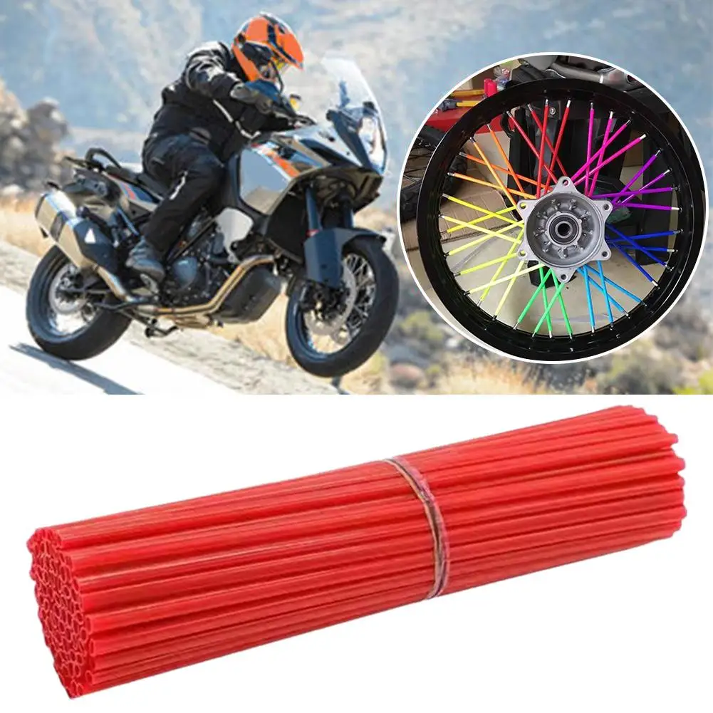 New Motorcycle 36 Pcs Wheel Rim Spoke Wrap Kit Skin Cover Universal for most Motocross and Dirt Bikes P9M4