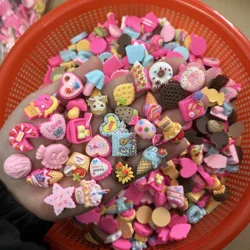3D Nail Charms Kawaii Cute Bear Lollipop Mixed Resin Acrylic Nail Art Supplies Glitter Rhinestones Decoration Kawaii Accessories