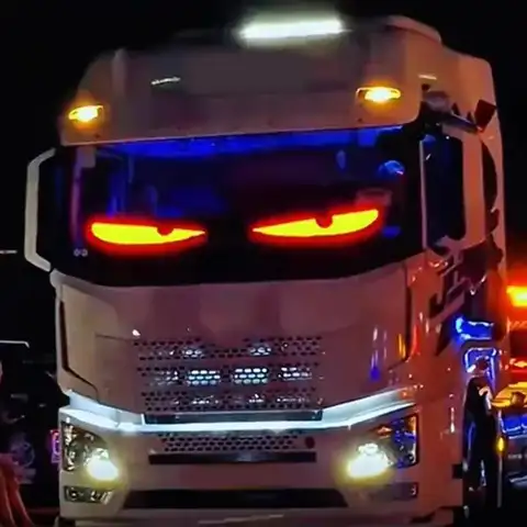 자동차 악마의 눈 빛 LED 디스플레이, 앞 유리 방수 스마트 프로그래밍 가능, 재미있는 눈 빛 표지판, 자동차 장식