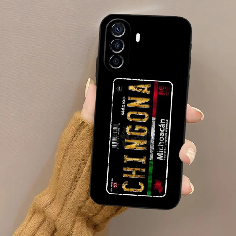 Michoacan License Plate Embroidery Phone Case Funda For Huawei P30 P40 P50 P10 P20 Lite Mate 40 Pro Plus Psmart Z 6 7 5 Back