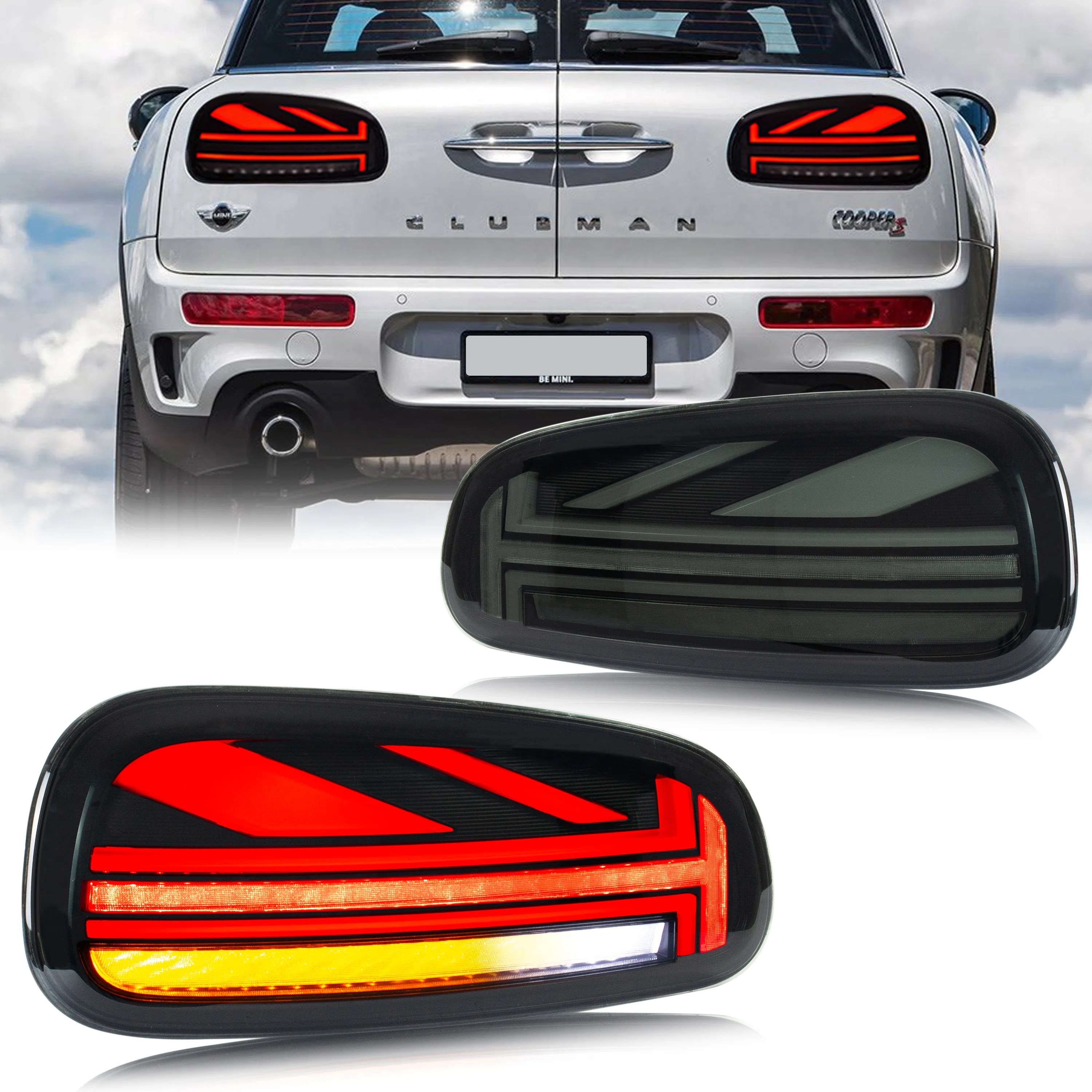 

LED Tail Lights for BMW Mini Cooper F54 Clubman Facelift Sequential Turn Signal Start-up Animation Rear Lamps