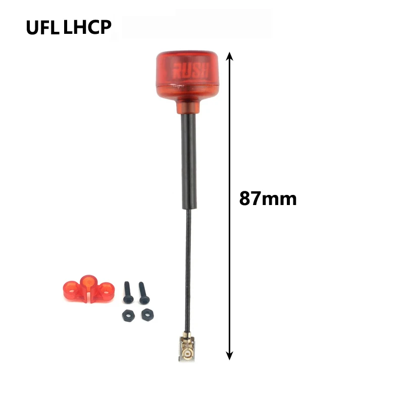 RUSHFPV Cherry FPV-Antenne/VTX-Antenne | 5.8G LHCP/RHCP | Langstrecken-Drohne für Rennen | für SMA/MMCX/UFL-Steckverbinderadapter