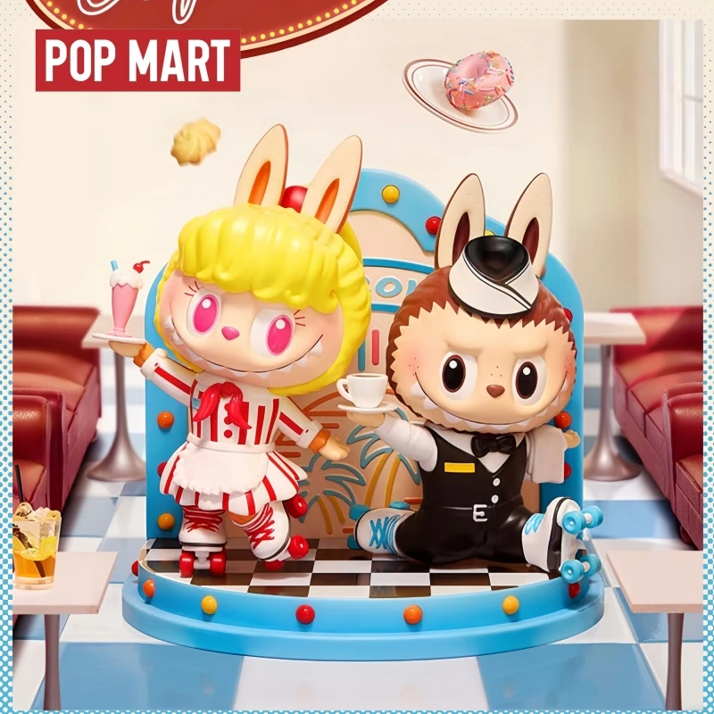 

Новая популярная оригинальная фигурка Popmart Labubu The Monsters из серии «Ретро-ресторан быстрого питания» в слепой коробке, украшение для рабочего стола, подарок