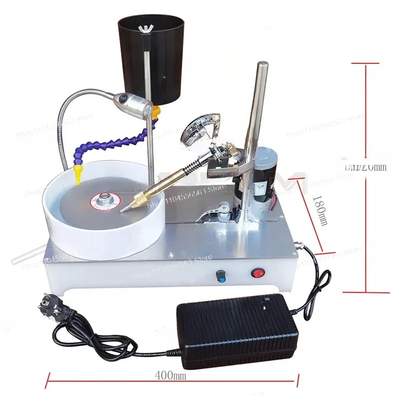 2800RPM 120W Desktop Precious Stone Faceted Jewelry Polisher Flat Grinder Lapidary Machine