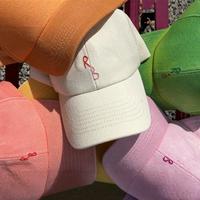 Unisex Soft Cotton Hand-Embroidered Letters Baseball Cap Men Women Spring Cotton Dad Hat with Adjustable Velcro Strap