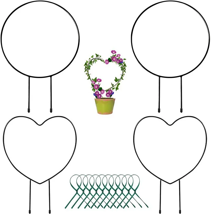 Plant climbing frame, love round bracket creative flower stand climbing vine flower stand gardening