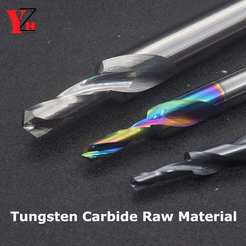 YZH Carbide Step Drill 90 Degree HRC60 CNC Precision Drilling Tools DLC Coated Screw Hole Chamfering Cutting Tool