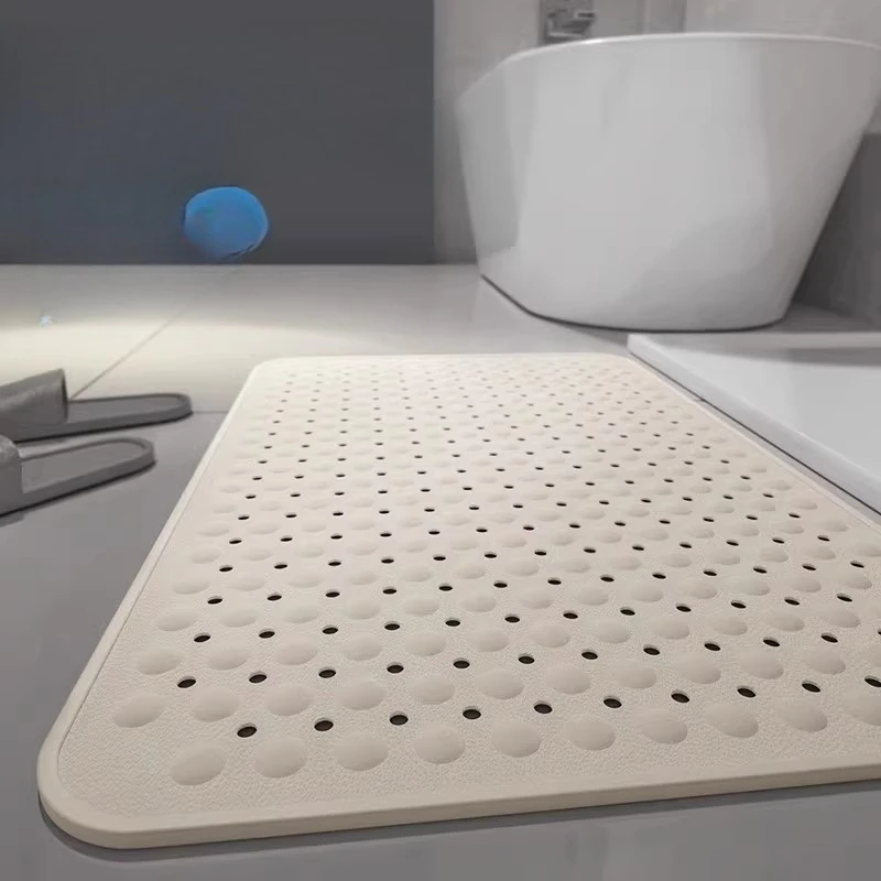 ECO-Friendly Bathroom Mat, TPE Non-Slip Waterproof Shower Pad, Quick-Dry Anti-Fall Safety Rug for Home & Hotel Bathtub