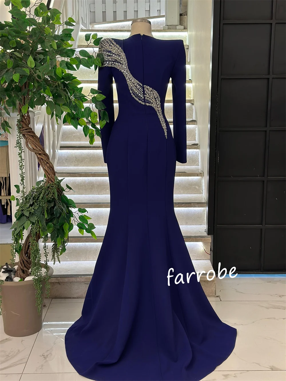 Vestidos largos con cuello en V y trompeta con lentejuelas, Jersey a juego personalizado, ocasión a medida, alta calidad exquisita
