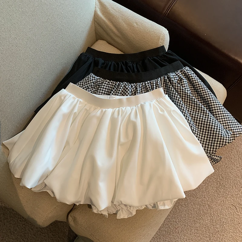 

High Waist Floral Print A-Line Skirt Women's Summer ort Skirt Contrast Color id Sweet Sle Casual Thin Material