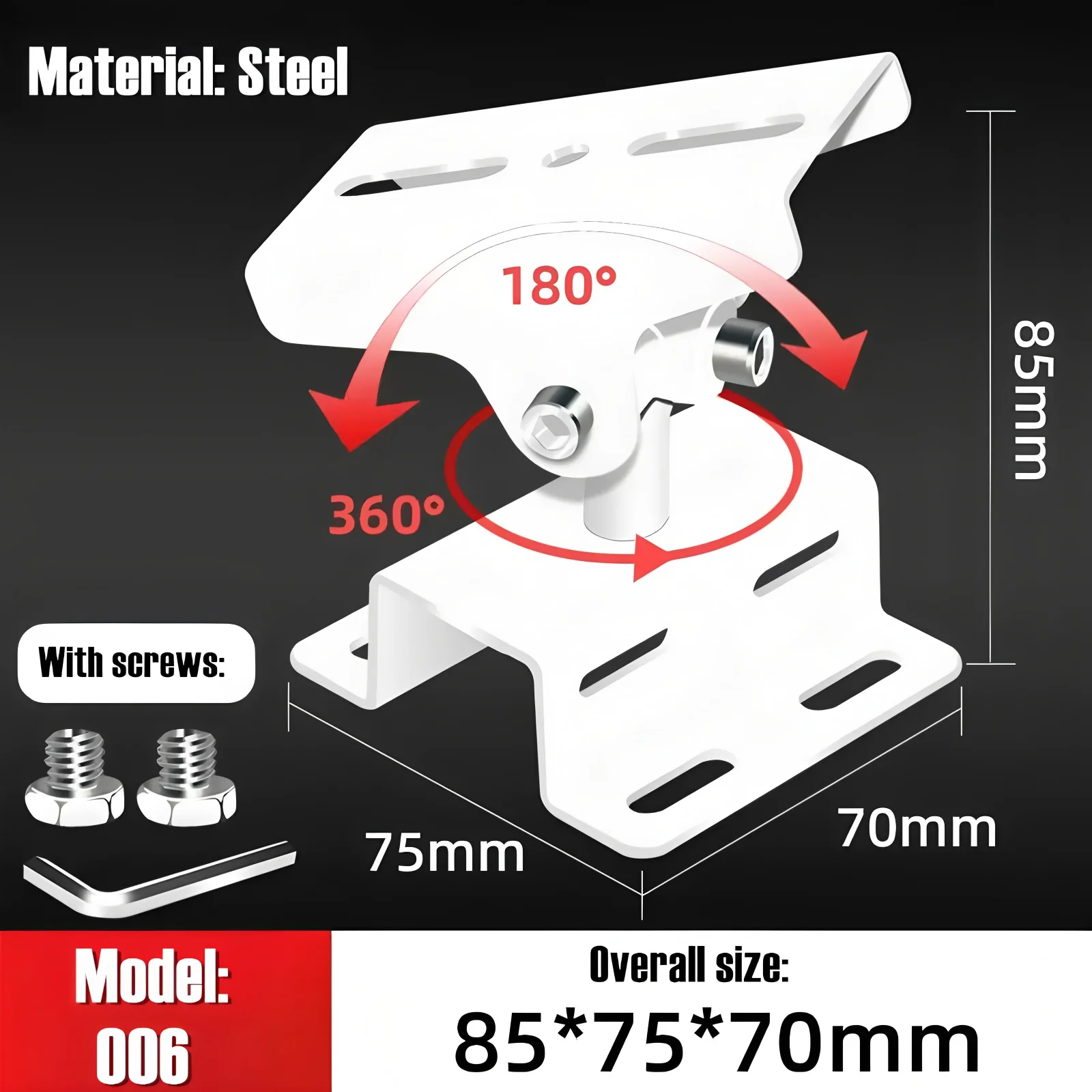 Security CCTV Camera Bracket Horizontal Rod Vertical Rod Wall Mounted Holding Column Upright Pole Mount Bracket Dual Use Base
