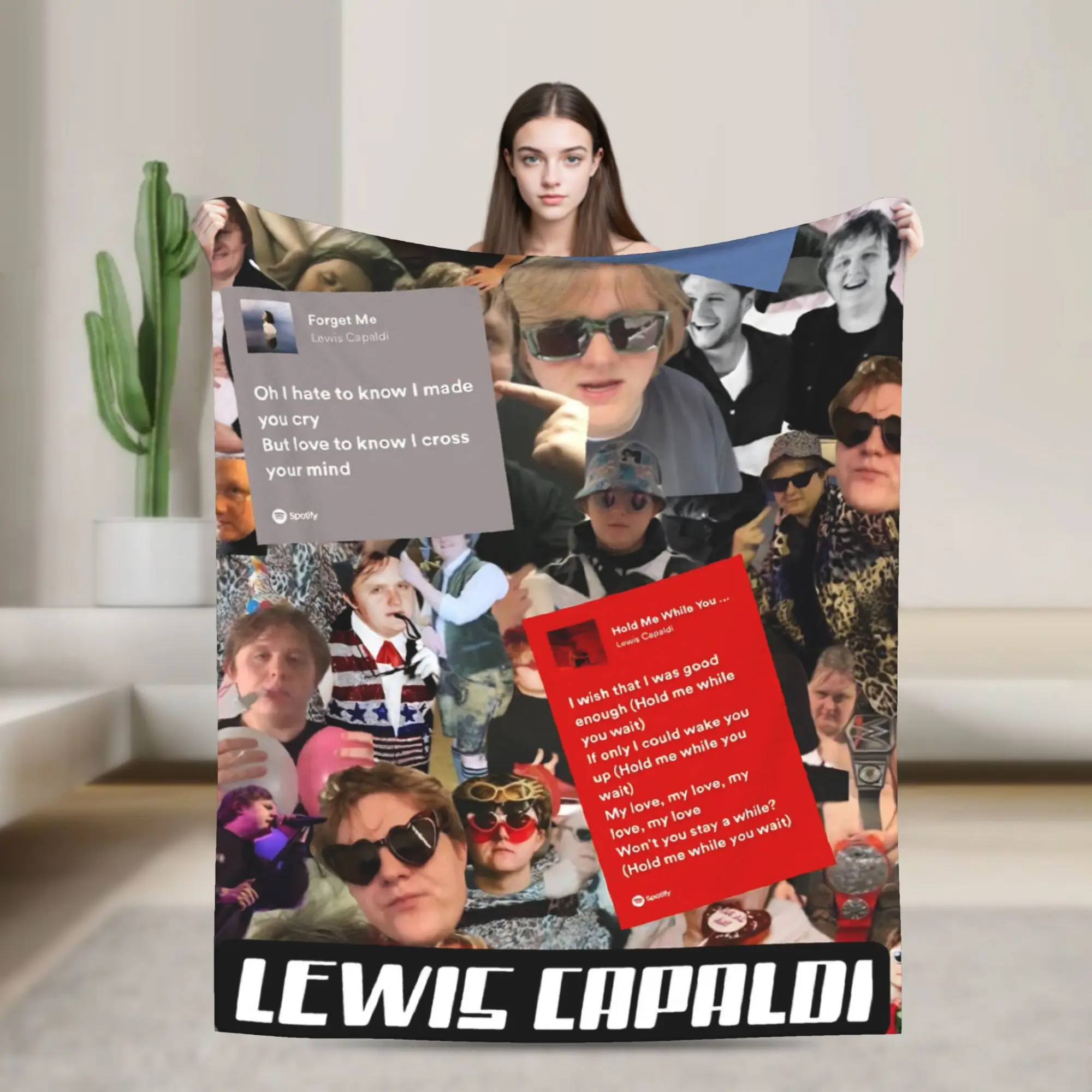 Lewis Capaldi Tour 2026 Print Blanket For Men Women Warm Cozy Fluffy  Throw Blankets for Sofa 50x60 Inches Multiple Sizes
