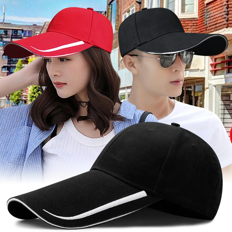 Peaked Hat Spring Summer 14cm Long Brim Sunscreen Fishing  Men Women Street Sunshade Outdoor Adjustable Cotton Golf Cap Trucker