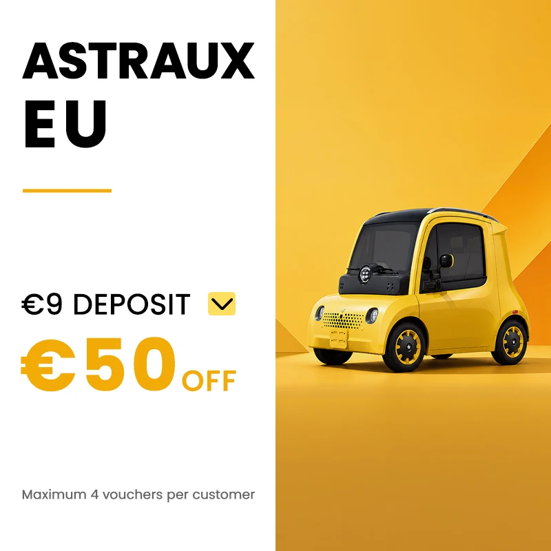 AstraUX mini electric car, futuristic smart urban vehicle