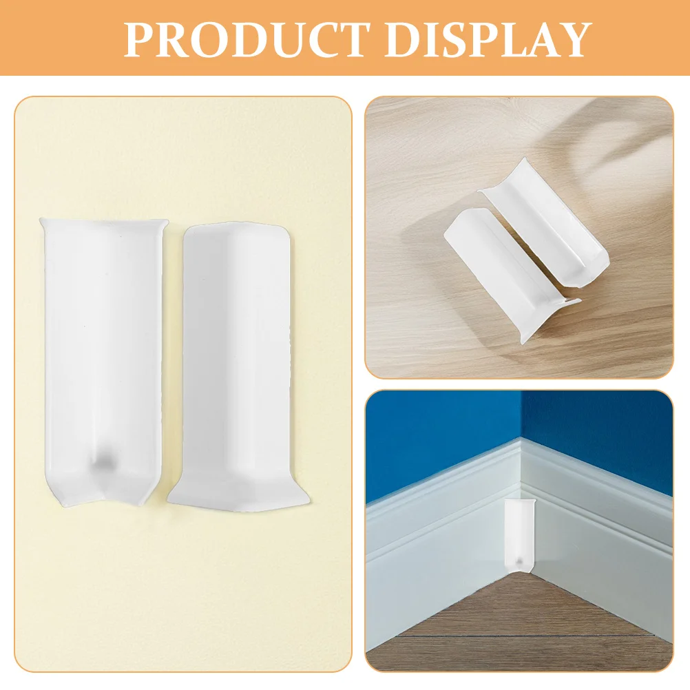 Protezioni angolari da parete da 2 pezzi Protezioni per bordi durevoli in ABS addensato autoadesivo per interni ed esterni Protezioni per bordi e angoli domestici