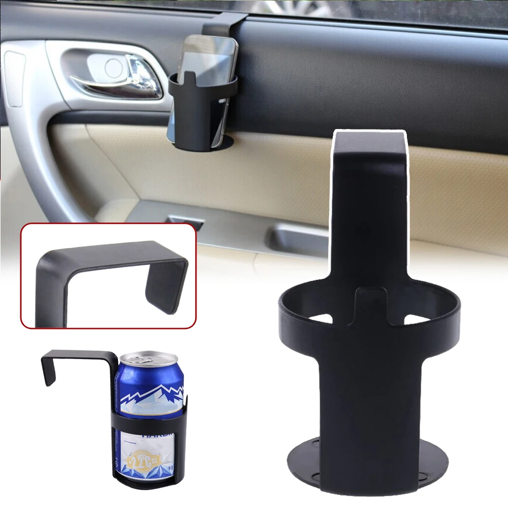 

1Pc Car Black Water Cup Phone Bracket Vehicle Can Drink Bottle Holders Container Hook for Truck Interior Window Dash Mount