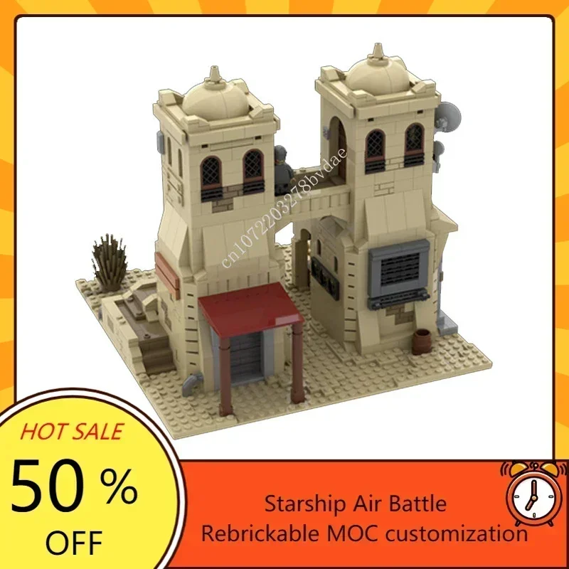 1344 個 MOC スペースバトルタトゥイーンモスアイズリー砂漠の塔モデルカスタムパズル技術 DIY クリエイティブ組立玩具ギフト