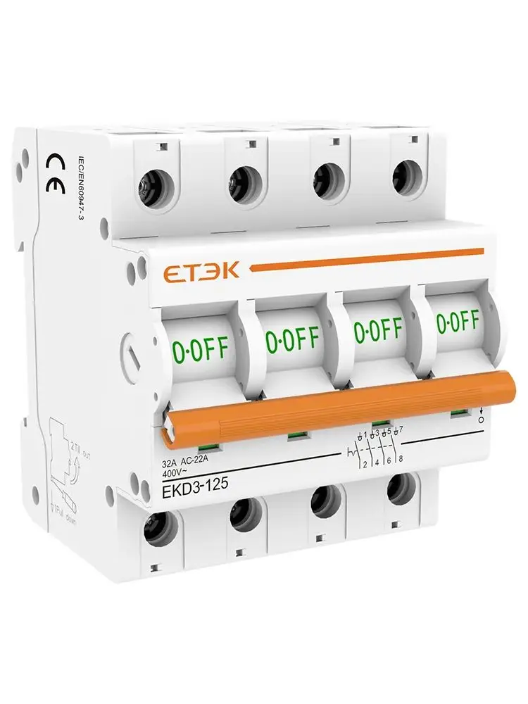 Interruttore isolatore EKET tipo AC 125A bassa tensione 50Hz 1,2,3,4 poli 240/415V interruttore isolatore Miciature EKD3