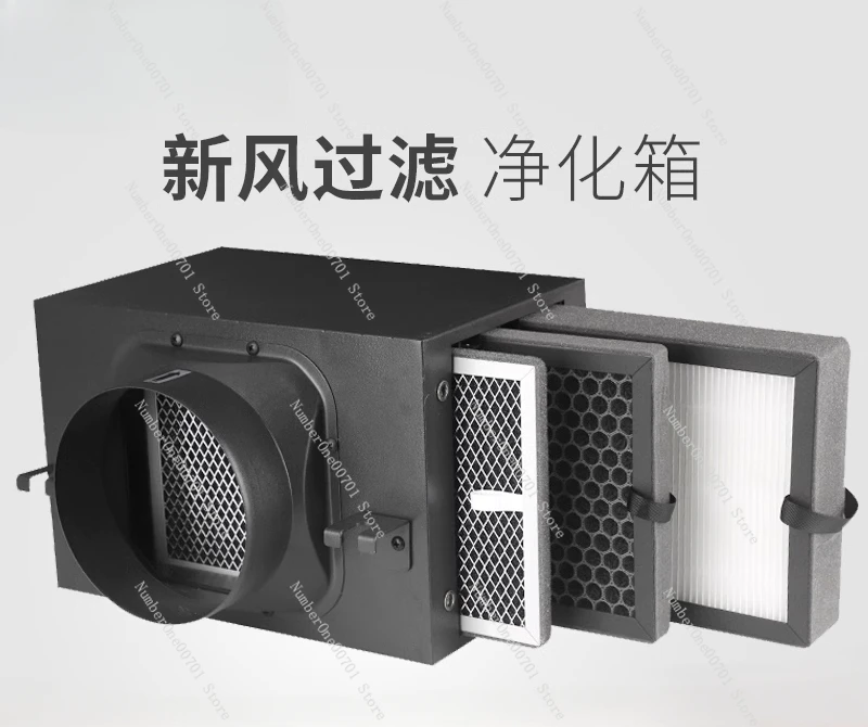 PM2.5 Pipeline Fresh Air Filter Box Air Filter Front Air Inlet Formaldehyde Removal Activated Carbon Purifier Filter