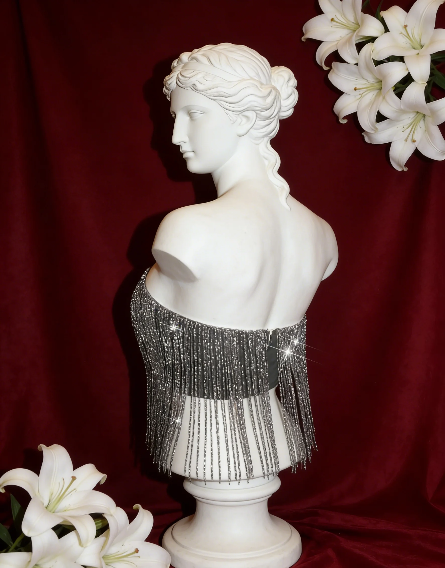 【 Fragments.SPECIAL LINK:THE MASCOT'SLITTLE GIFT.】Vintage Irregular Aesthetic One-Shoulder Arm-Hook Black Fashion Vest