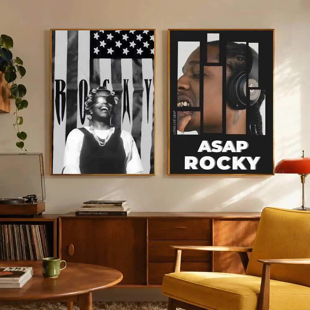 Energetic Art R-Rocky ASAP Poster Print Waterproof PP Fade-Resistant Wall Art Room Decor Gift