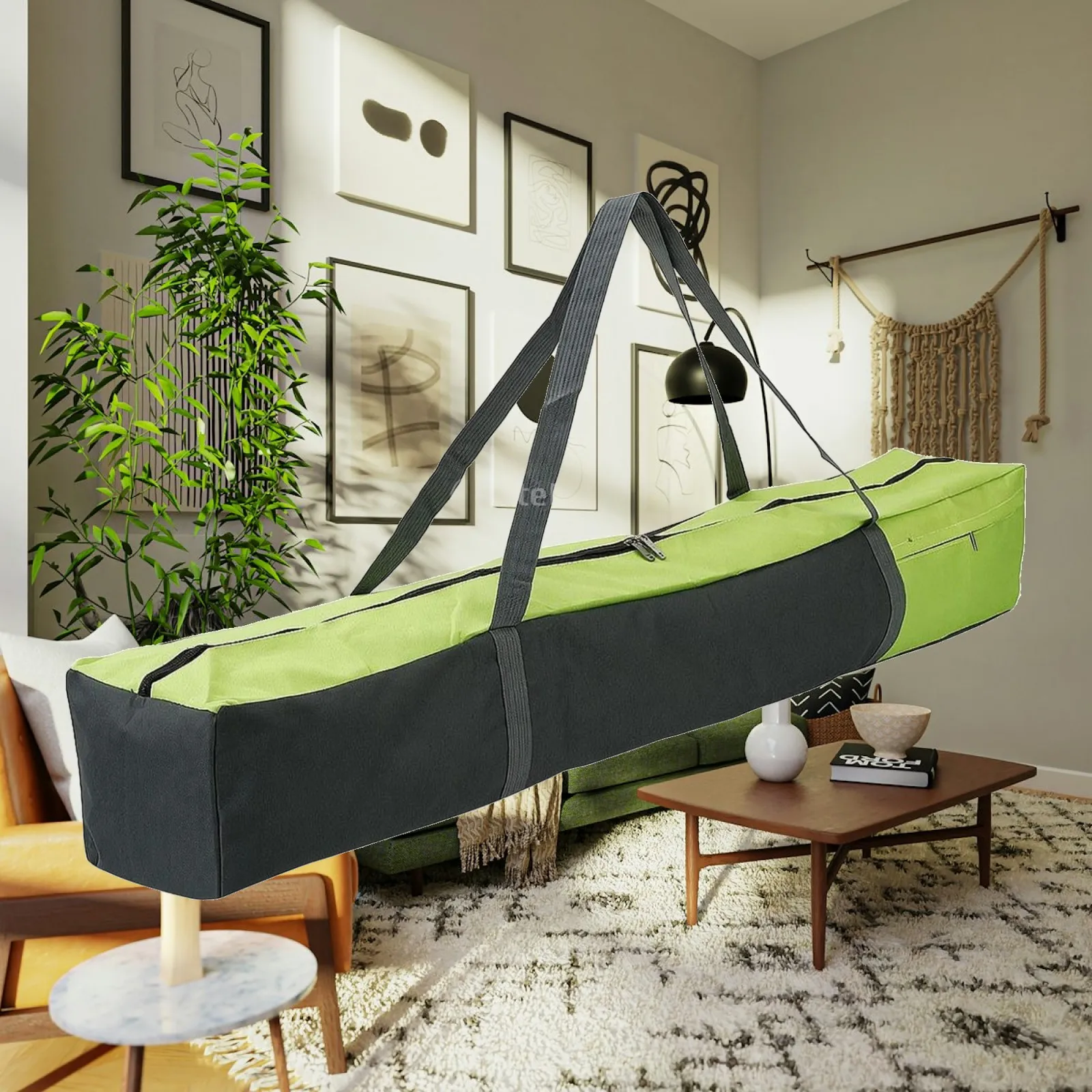 Oxford Cloth Industrial Pouch Yoga Bag Mat Holder Waterproof Wear Resistant with Side Pocket for Exercise Mat Transport