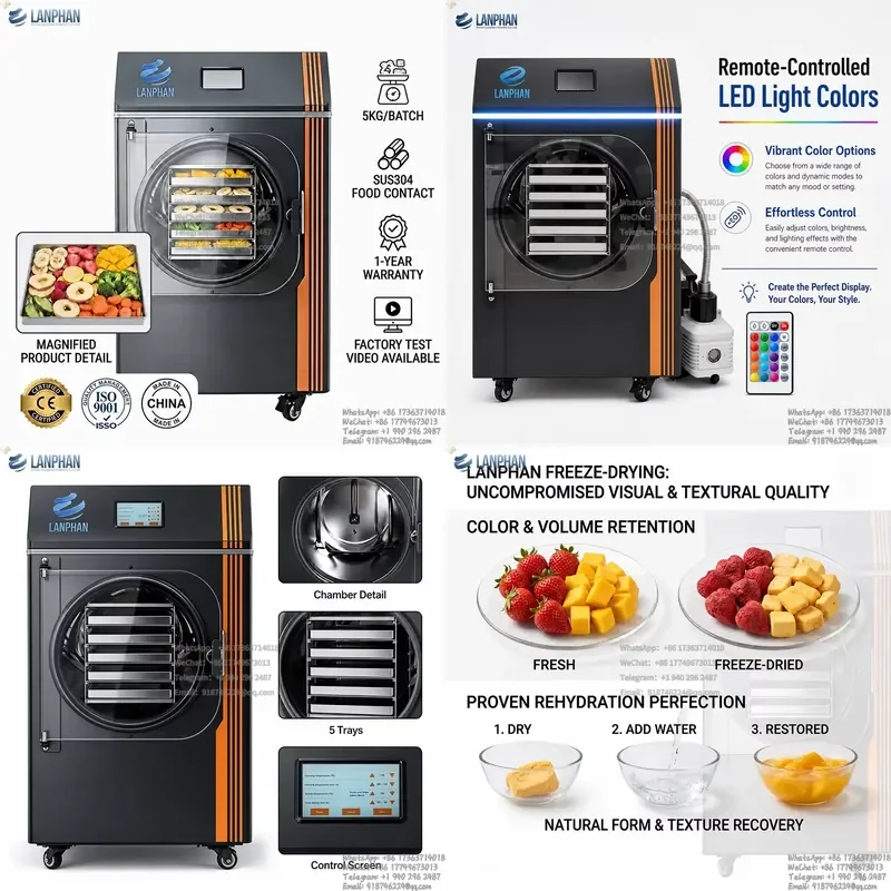 

Selling Home Dryer Machine 2 Colors Available Compact Food Lyophilizer Automatic Digital Control SUS304 Energy