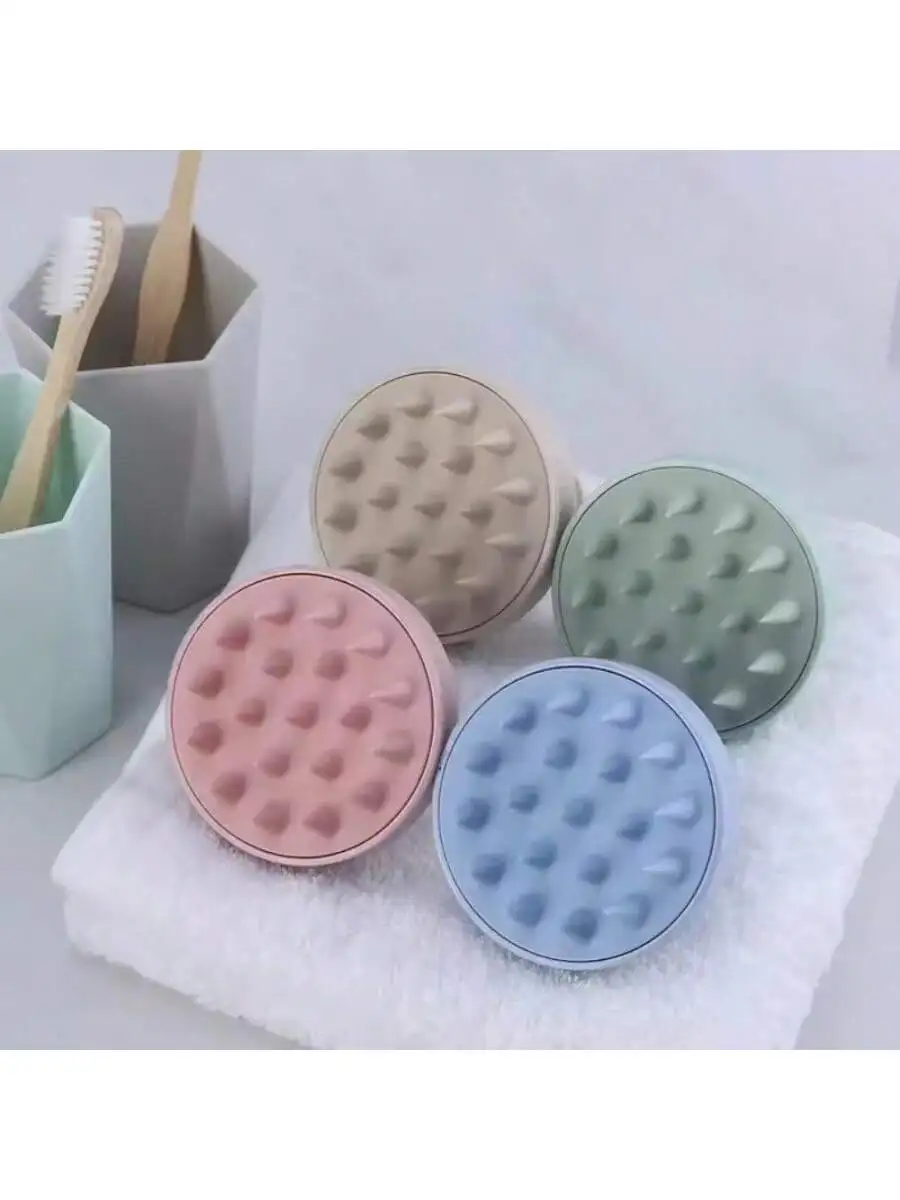 Silicone Scalp Massager Shampoo Brush Soft Bristle Hair Washing Comb Deep Cleanser for Dandruff Care Head Massage Body Bathing S