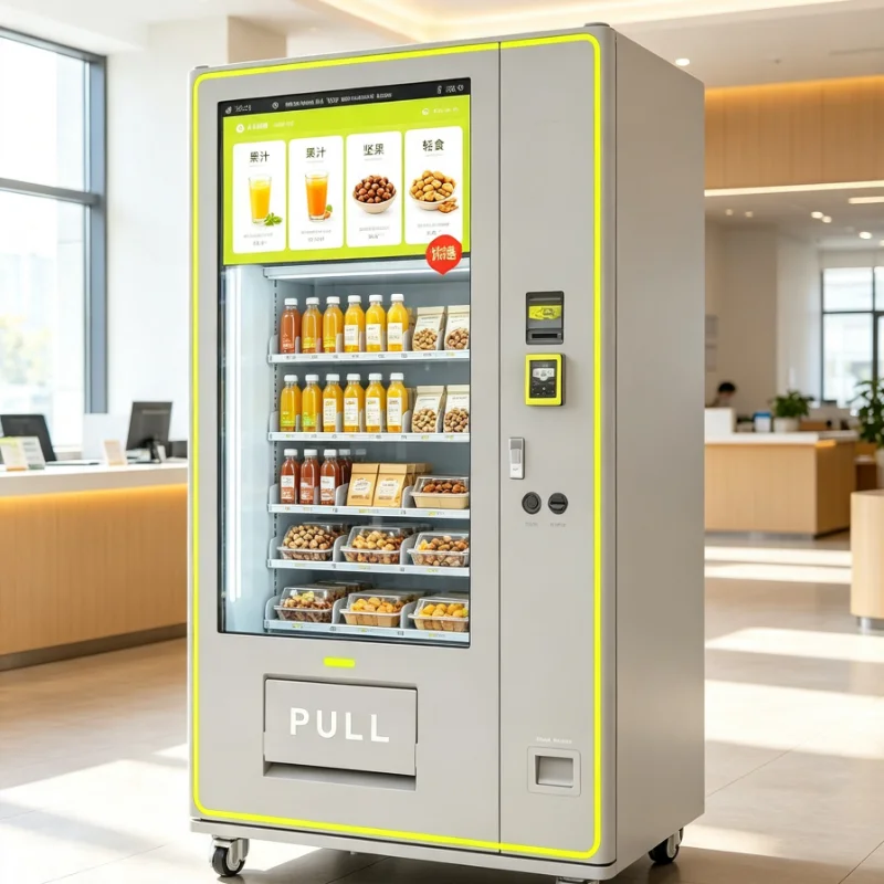 Indoor Vending Machine Equipped With Monitoring Camera Intelligent Cloud Platform For Continuous Unmanned Food And Drink Sales