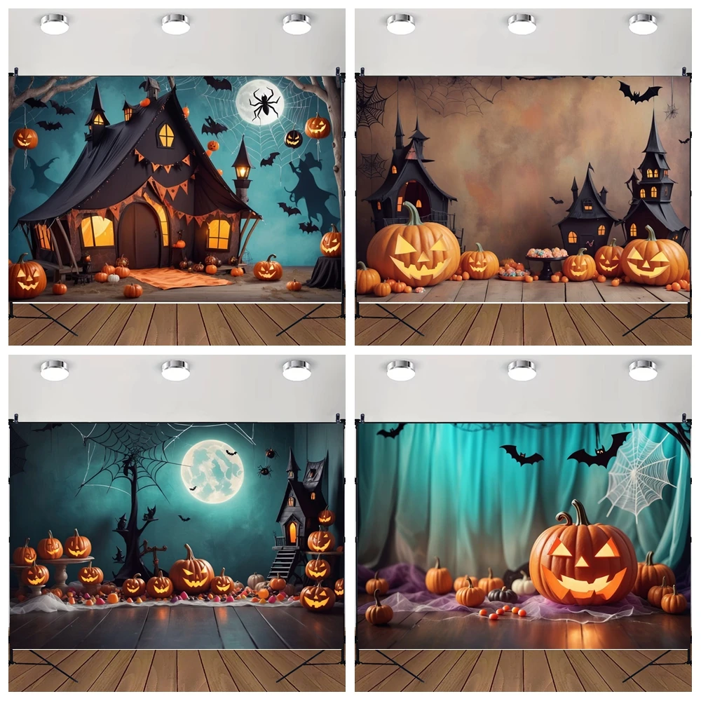 

MOON.QG Background Ghosts Tents Halloween Decoration Backdrops Party Supplies Photography Accessories Party Shooting Wallpaper
