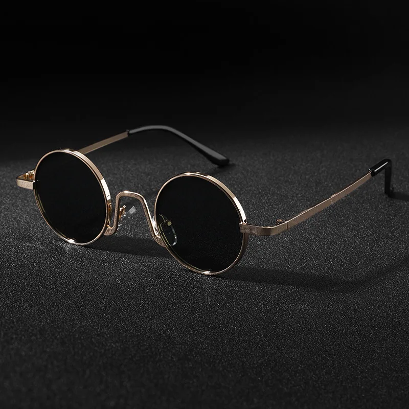 Vintage Designer Outdoor Sunglasses Men Round Fashion High Quality Sun Glasses Woman UV Protection Metal Eyewear