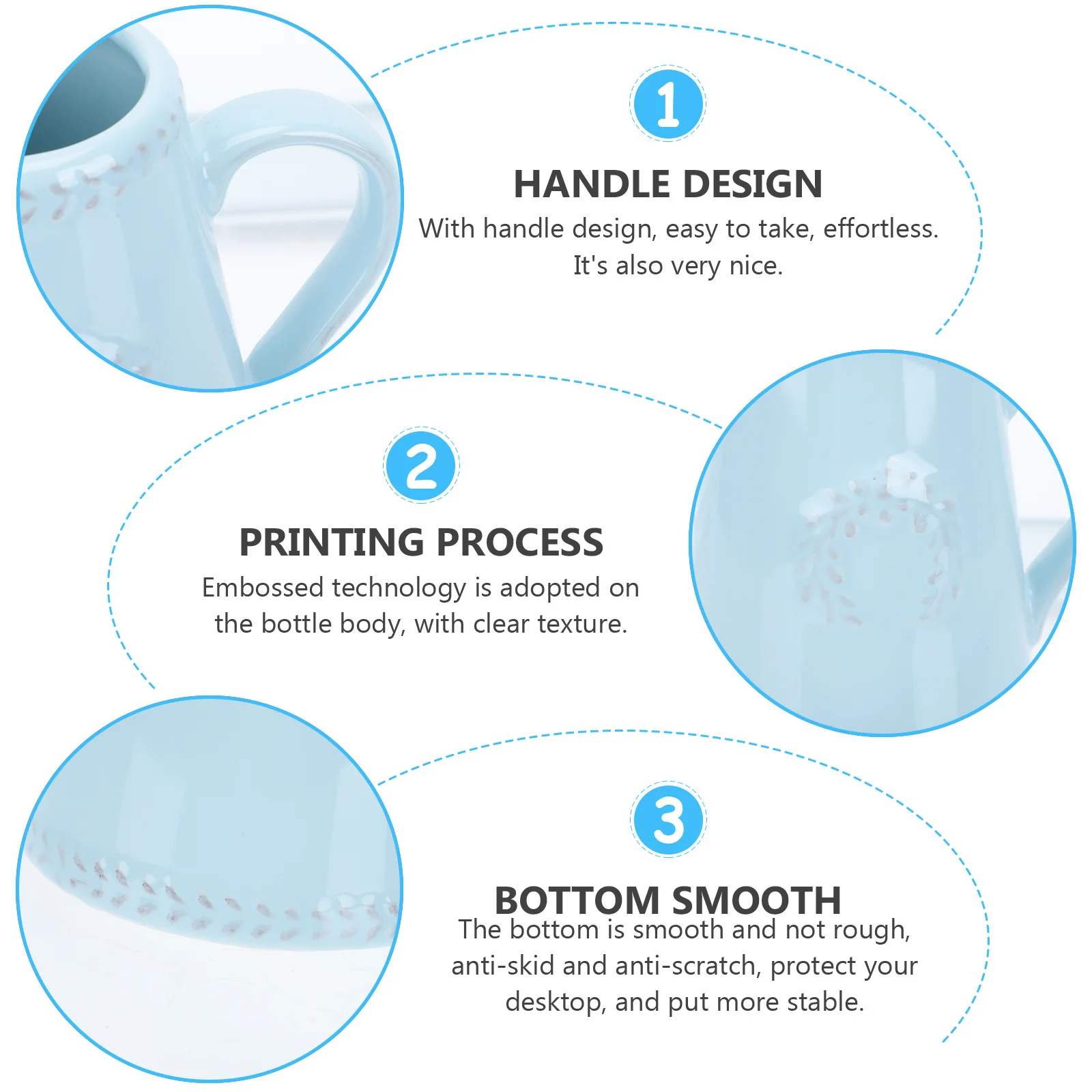 

1Pcs Ceramic Vase Mediterranean Blue Decorative Flowerpot Home Decor Creative Flower Container Practical Indoor Flower Vase